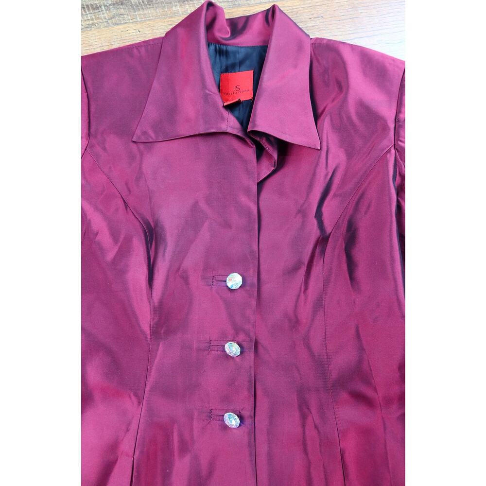 JS. Collections Burgundy Blazer Women's‎ 12